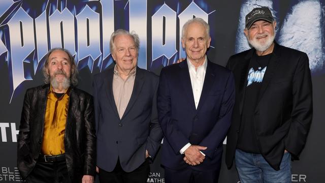 Harry Shearer, Michael McKean, Christopher Guest and Rob Reiner arrive at the premiere of "Spinal Tap II: The End Continues" at The Egyptian Theatre Hollywood on Sept. 9.