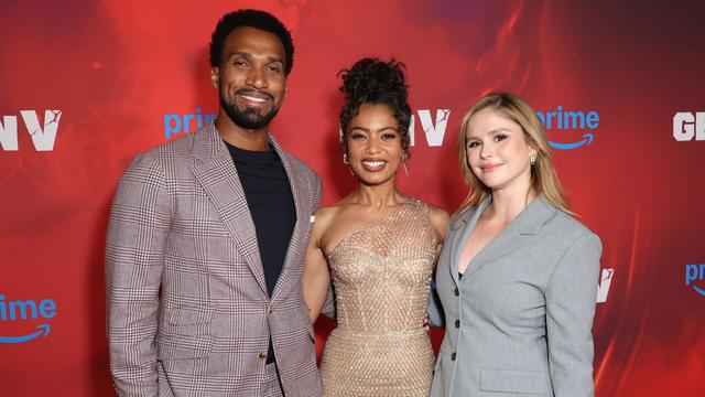 Nathan Mitchell, Jaz Sinclair and Erin Moriarty attend "Gen V" season two premiere at the Pacific Design Center on Sept. 10 in West Hollywood. Nathan Mitchell, Jaz Sinclair and Erin Moriarty attend "Gen V" season two premiere at the Pacific Design Center on Sept. 10 in West Hollywood.