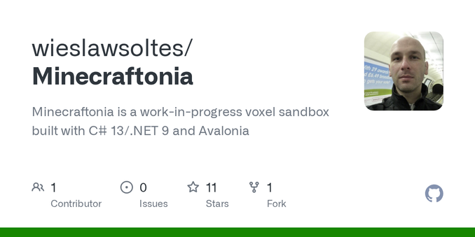 Minecraftonia is a work-in-progress voxel sandbox built with C# 13/.NET 9 and Avalonia - wieslawsoltes/Minecraftonia