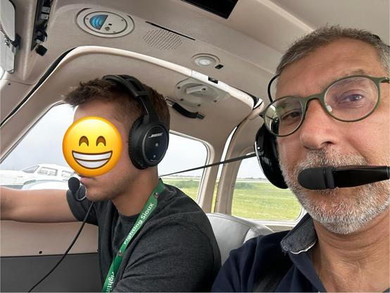 In the cockpit