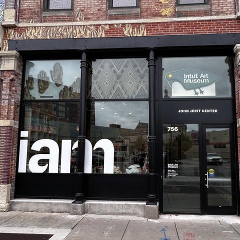 Storefront of the Intuit Art Museum at 756 North Milwaukee Avenue in Chicago, which only shows art by self-taught artists.