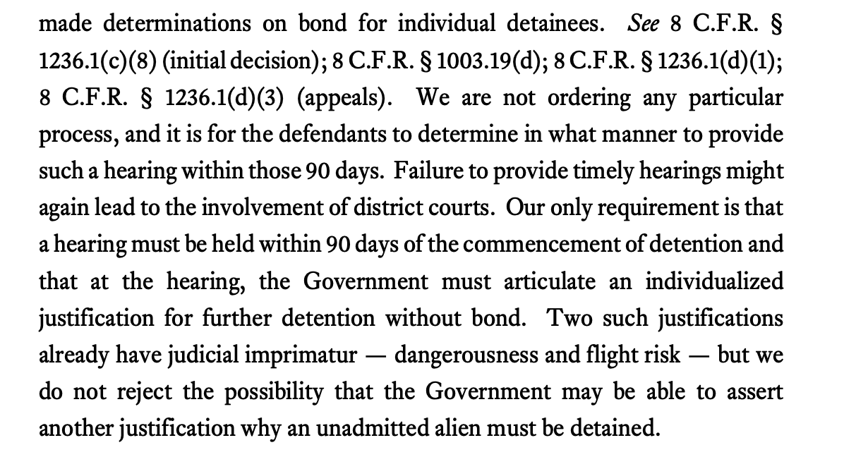 Another excerpt about providing a hearing in 90 days.