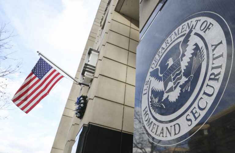Pic from the article of the DHS building with an American flag.