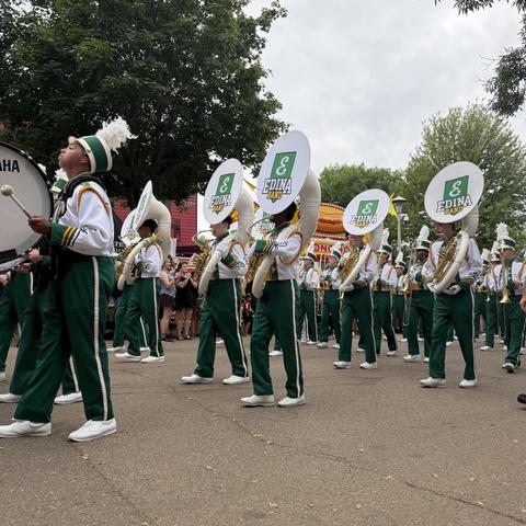 Part of the Edina, Minnesota, marching band.